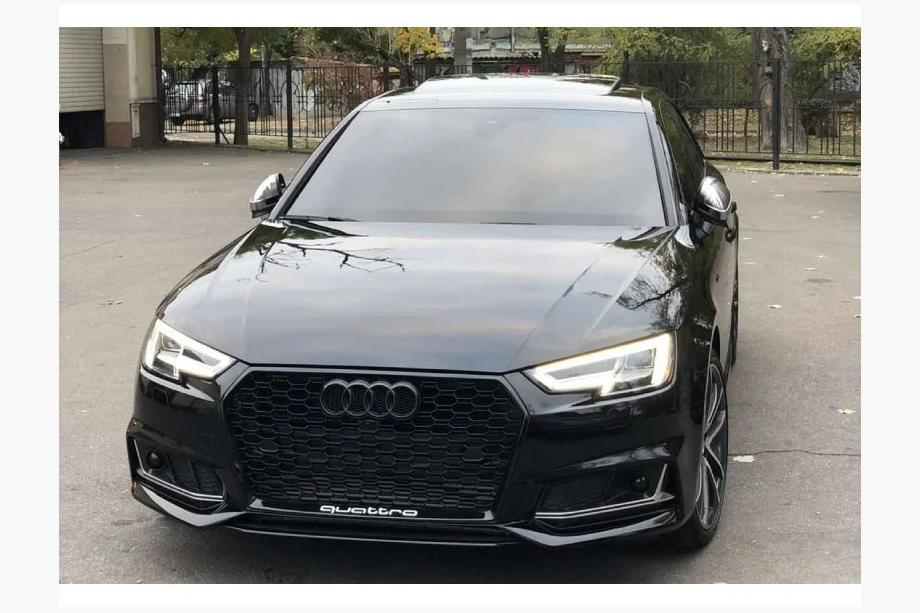 Audi A4 B9 2015–2024 Tågelygtegrill med hul RS-Style (2015-2019, 2 stk, sort) Foto 2
