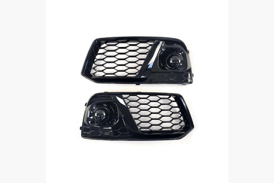 Audi Q5 2017–2025 Tågelygtegrill med tågelygter RS-Style (2017-2020, 2 stk, sort) Image
