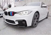 BMW 4-serie F32/F33/F36 2012–2020 Frontlæbe til forreste kofanger DPT Lip V-1 (til M4, blank sort) foto 6