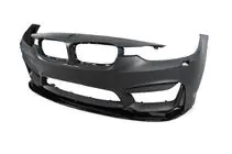 BMW 4-serie F32/F33/F36 2012–2020 Frontlæbe til forreste kofanger DPT Lip V-1 (til M4, blank sort) foto 7