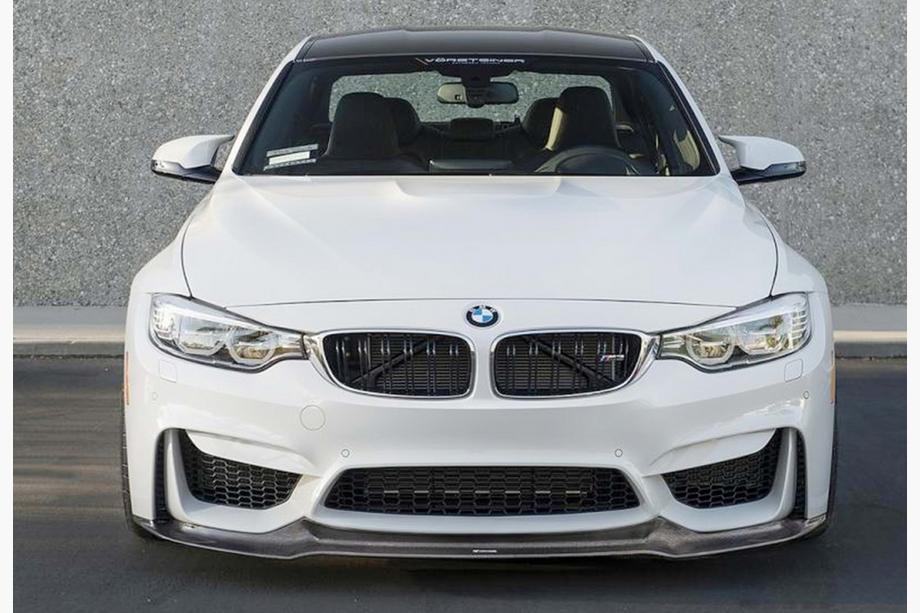 BMW 4-serie F32/F33/F36 2012–2020 Frontlæbe til forreste kofanger DPT Lip V-2 (til M4, blank sort) Image
