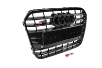 Audi A6 C7 2011–2017 Forreste sort kølergrill med sort ramme S-style (2011-2014) foto 2