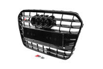 Audi A6 C7 2011–2017 Forreste sort kølergrill med sort ramme S-style (2011-2014) foto 3