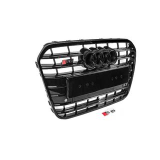 Forreste sort kølergrill med sort ramme S-style (2011-2014) foto 2
