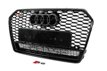 Audi A6 C7 2011–2017 Sort RS-style frontgrill med Quattro-logo (2014-2017) foto 2