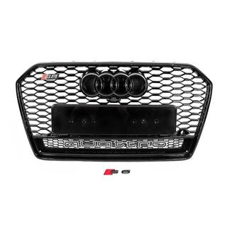 Sort RS-style frontgrill med Quattro-logo (2014-2017) foto 1