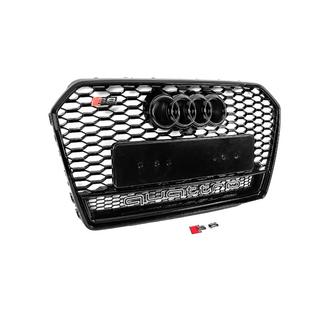 Sort RS-style frontgrill med Quattro-logo (2014-2017) foto 3