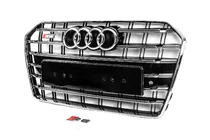 Audi A6 C7 2011–2017 Frontgrill sort med kromramme S-Style (2014-2017) foto 2