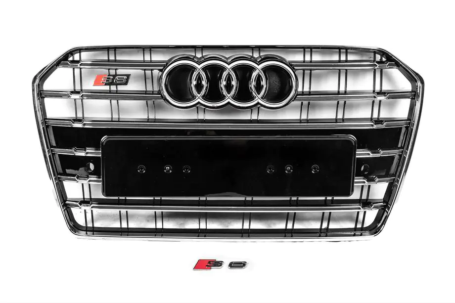 Audi A6 C7 2011–2017 Frontgrill sort med kromramme S-Style (2014-2017) Image