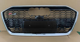 Audi A6 C8 2018–2025 Frontgrill i RS-style (sort med krom) foto 1