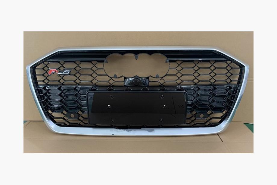 Audi A6 C8 2018–2025 Frontgrill i RS-style (sort med krom) Image