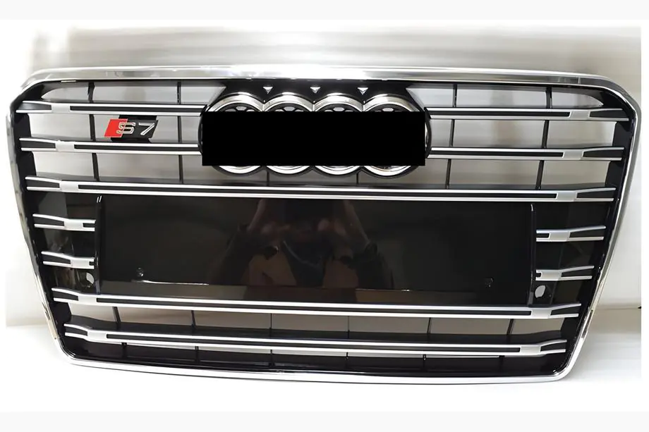 Audi A7 2010–2018 S-Style frontgrill (2015-2018, sort med krom) Image