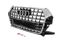 Audi Q3 2011–2019 Frontgrill SQ-Style (2015-2019, sort med krom) foto 2