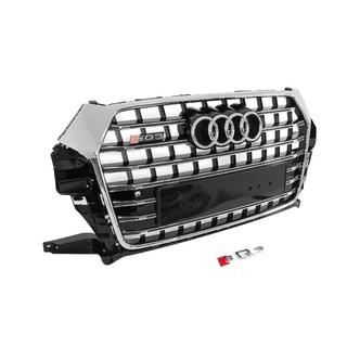 Frontgrill SQ-Style (2015-2019, sort med krom) foto 3