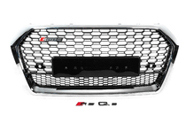Audi Q5 2017–2025 RSQ-Style frontgrill uden logo (2017-2020, sort med krom) foto 1