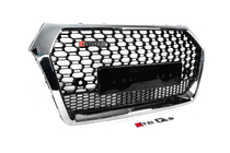 Audi Q5 2017–2025 RSQ-Style frontgrill uden logo (2017-2020, sort med krom) foto 3