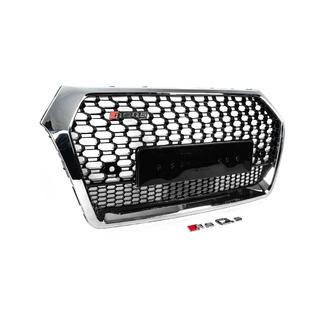 RSQ-Style frontgrill uden logo (2017-2020, sort med krom) foto 3
