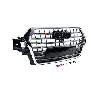 Frontgrill SQ-Style V-2 (2015-2019, sort med krom) foto 3
