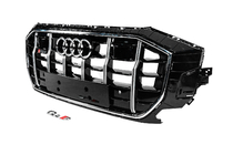 Audi Q8 2018– Frontgrill SQ-Style (2018-2023, sort med krom) foto 2