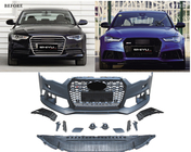 Audi A6 C7 2011–2017 Frontkofanger med sort RS6-Style kølergrill (2011-2014) foto 2