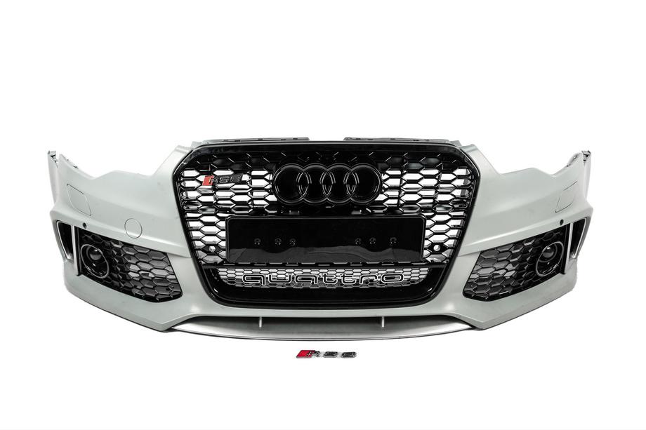 Audi A6 C7 2011–2017 Frontkofanger med sort RS6-Style kølergrill (2011-2014) Image