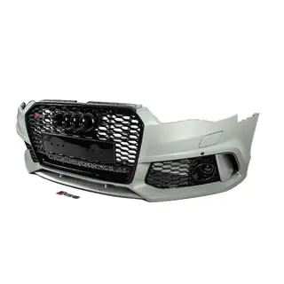 Forreste kofanger med sort RS6-Style kølergrill (2014–2017) Audi A6 C7 2011–2018 foto 3