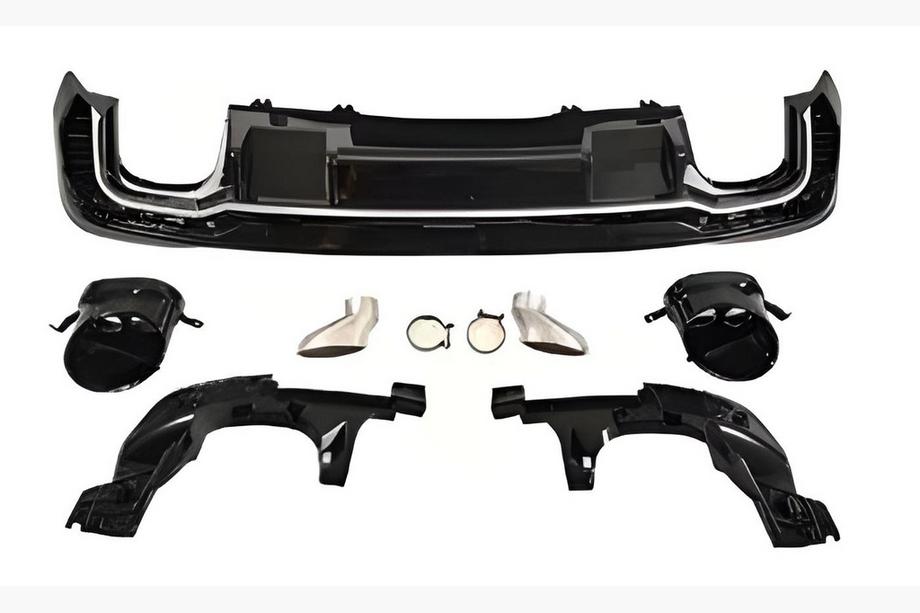 Audi A4 B9 2015–2024 Bagdiffuser med udstødningsender RS-Style V-1 (2019-2024) Image