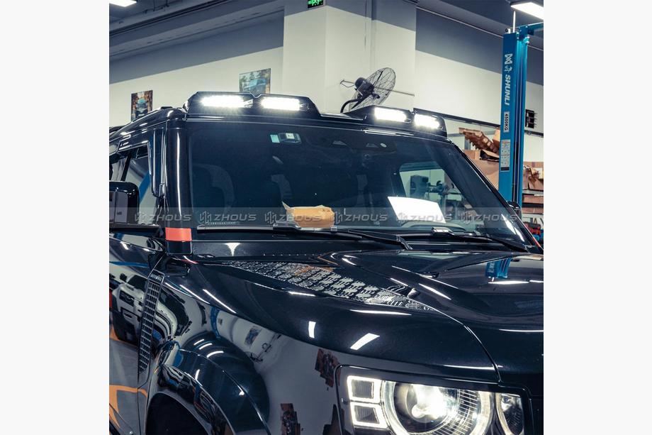 Land Rover Defender 2019– Solskærm til forrude med 4 LED-lys Foto 10