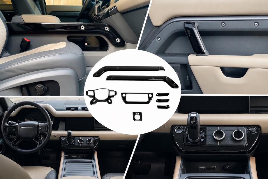 Land Rover Defender 2019– Sorte interiørlister til instrumentbord Image