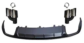 Audi A6 C7 2011–2017 Bageste diffuser med udstødningstips RS-Style V-3 (2014-2017) foto 1