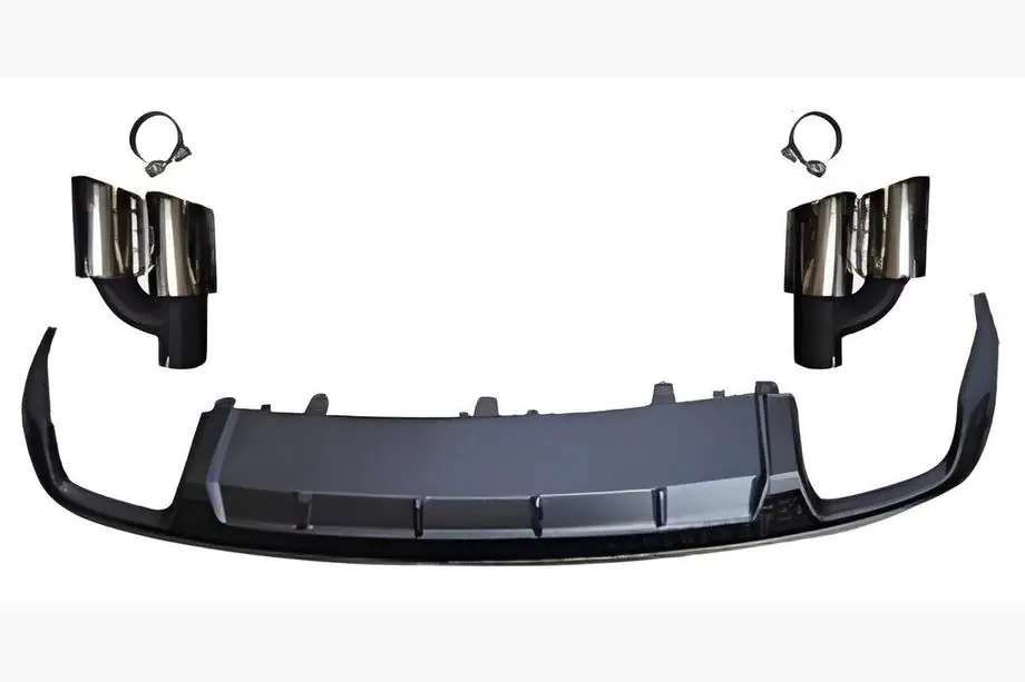 Audi A6 C7 2011–2017 Bageste diffuser med udstødningstips RS-Style V-3 (2014-2017) Image