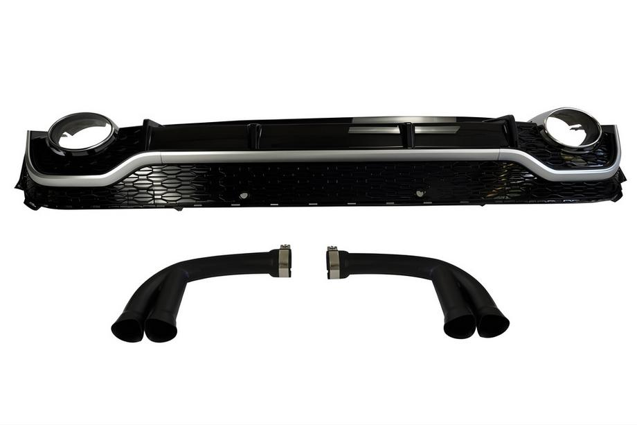 Audi Q7 2015–2026 Bageste diffuser med udstødningstipper QRS-Style (2020+, Grå/Sort, 2.0/3.0) Image