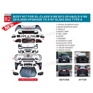 Facelift-ombygningssæt fra X166 til GLS63 X167 (Type-A)