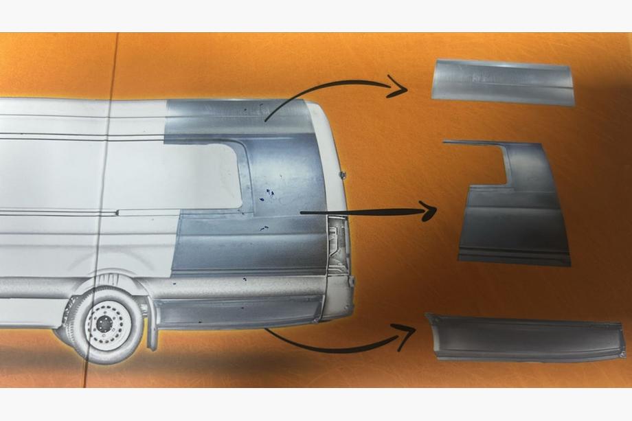 Mercedes Sprinter W907/W910 2018– Karrosseriforlængersæt Bageste del Foto 40