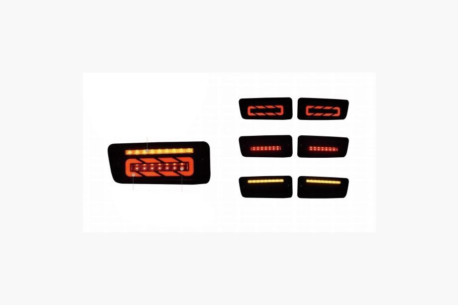 Nissan Patrol Y61 1997–2011 LED baglygter Smoke Black (1999-2005, 2 stk.) Image