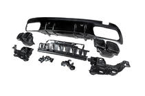 Mercedes C-klasse W205 2014–2021 Bagdiffuser med udstødningsender, sort (C63 design 2018-2021) foto 4