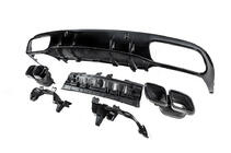 Mercedes C-klasse W205 2014–2021 Bageste diffuser med enderør Black (til Coupe AMG63-design) foto 4