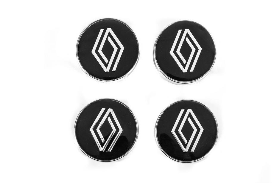 Renault Navkapsler til fælge, sorte med ring (59 mm / 55 mm, 4 stk.) Image