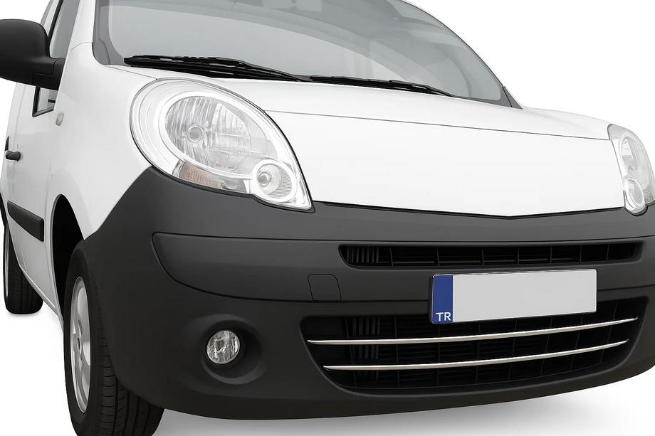 Renault Kangoo 2008–2020 Krom beskyttelseslister til forreste kofanger (2 stk., rustfrit stål) Foto 1