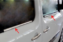 Renault Kangoo 2008–2020 Udvendige vindueslister (4 stk., rustfrit stål) 4 stk., Carmos – tyrkisk stål foto 5