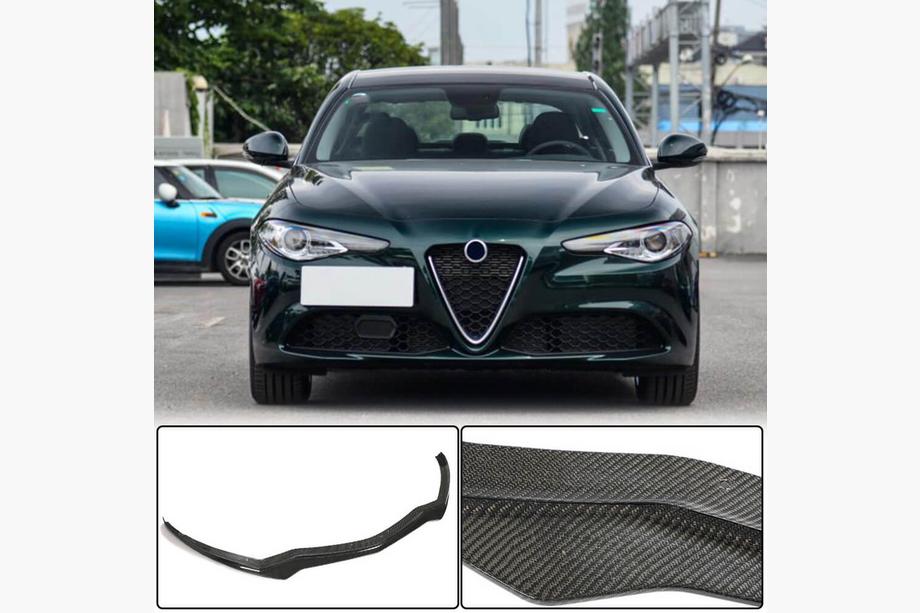 Alfa Romeo Giulia 2016–2022 Frontspoilerlæbe til kofanger Lip V1 (til Base, Carbon) Foto 1