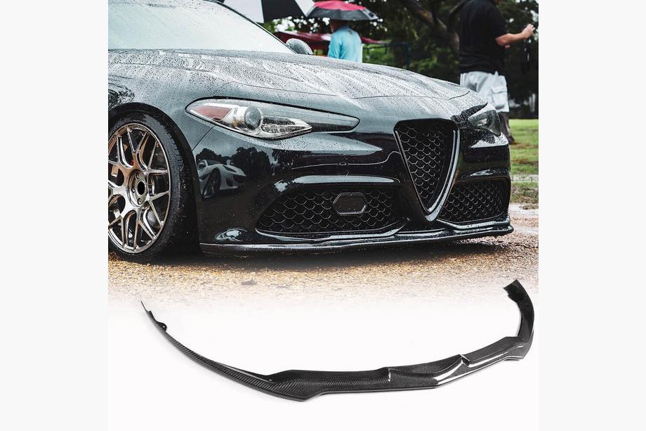 Alfa Romeo Giulia 2016–2022 Frontspoilerlæbe til kofanger Lip V2 (til Sport, carbon) Foto 1