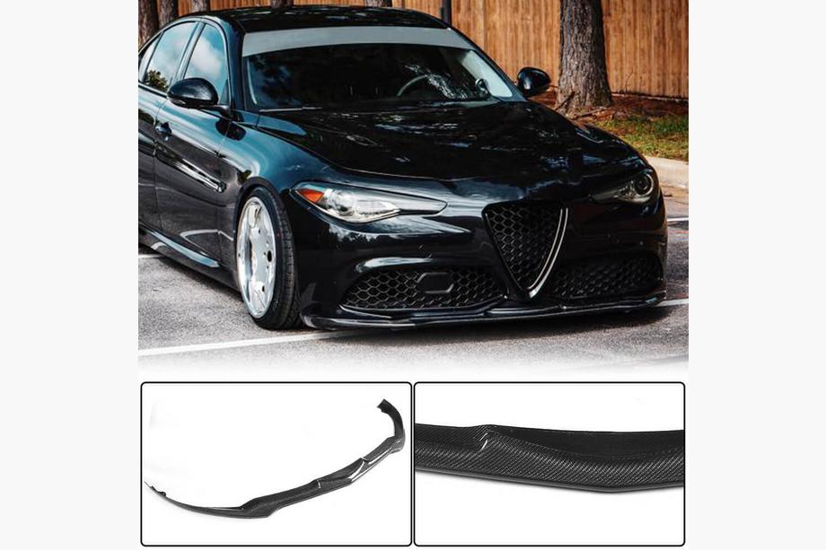 Alfa Romeo Giulia 2016–2022 Frontspoilerlæbe til kofanger Lip V2 (til Sport, carbon) Foto 2