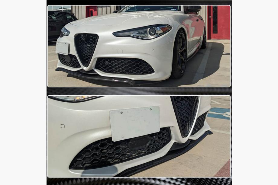 Alfa Romeo Giulia 2016–2022 Frontspoilerlæbe til kofanger Lip V2 (til Sport, carbon) Foto 5
