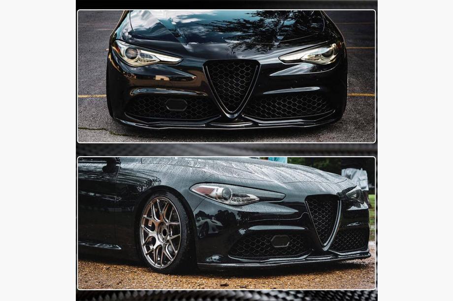 Alfa Romeo Giulia 2016–2022 Frontspoilerlæbe til kofanger Lip V2 (til Sport, carbon) Foto 6