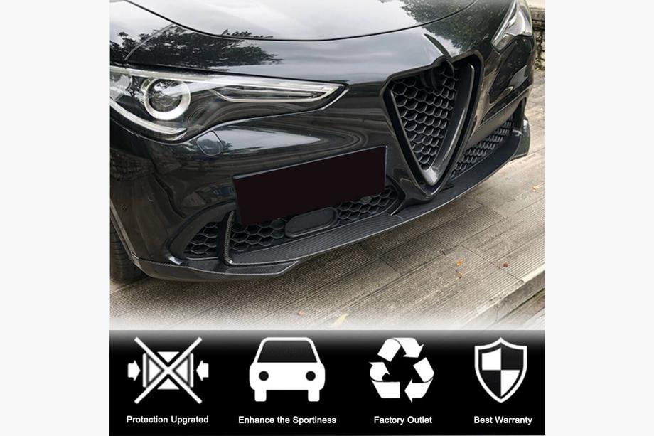 Alfa Romeo Stelvio 2016– Front lip spoiler (til Base, 2017-2023, ABS) Foto 3