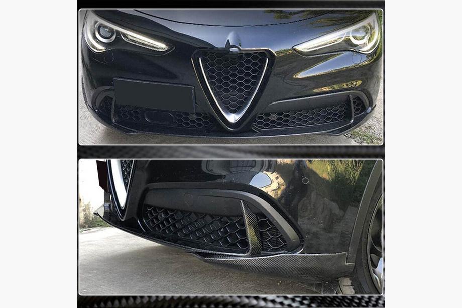 Alfa Romeo Stelvio 2016– Front lip spoiler (til Base, 2017-2023, ABS) Foto 4
