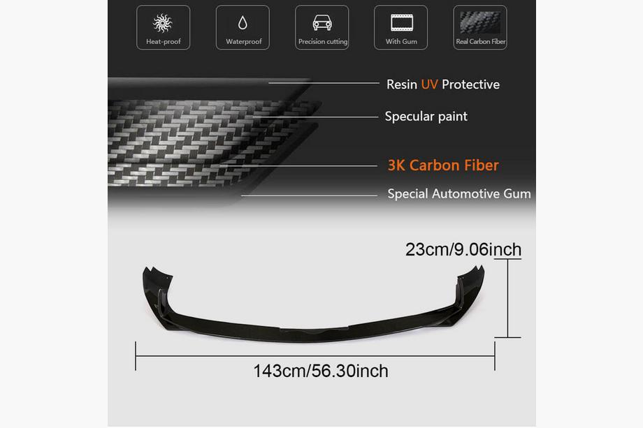 Alfa Romeo Stelvio 2016– Front lip spoiler (til Base, 2017-2023, ABS) Foto 6