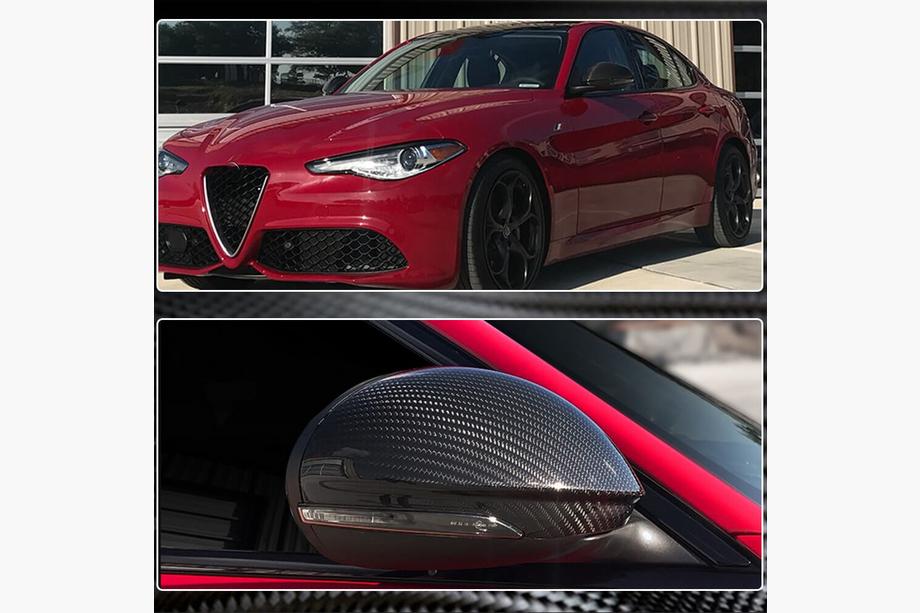 Alfa Romeo Stelvio 2016– Spejlkåber (2017-2023, tør carbon) Foto 6