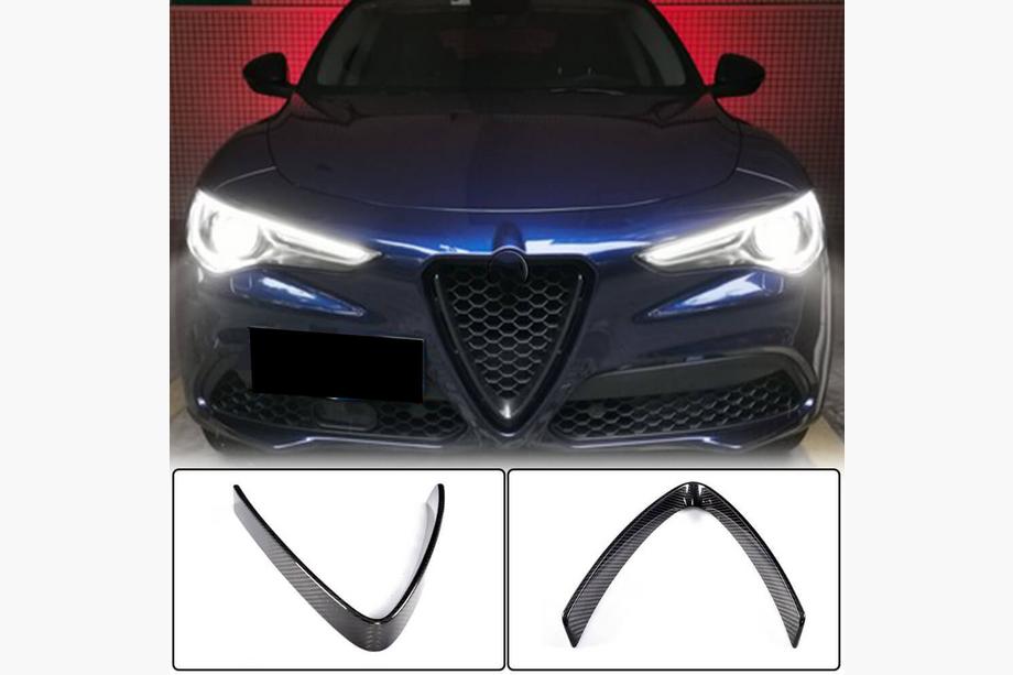 Alfa Romeo Stelvio 2016– Kølergrill-cover (2017-2023, tør carbon) Image